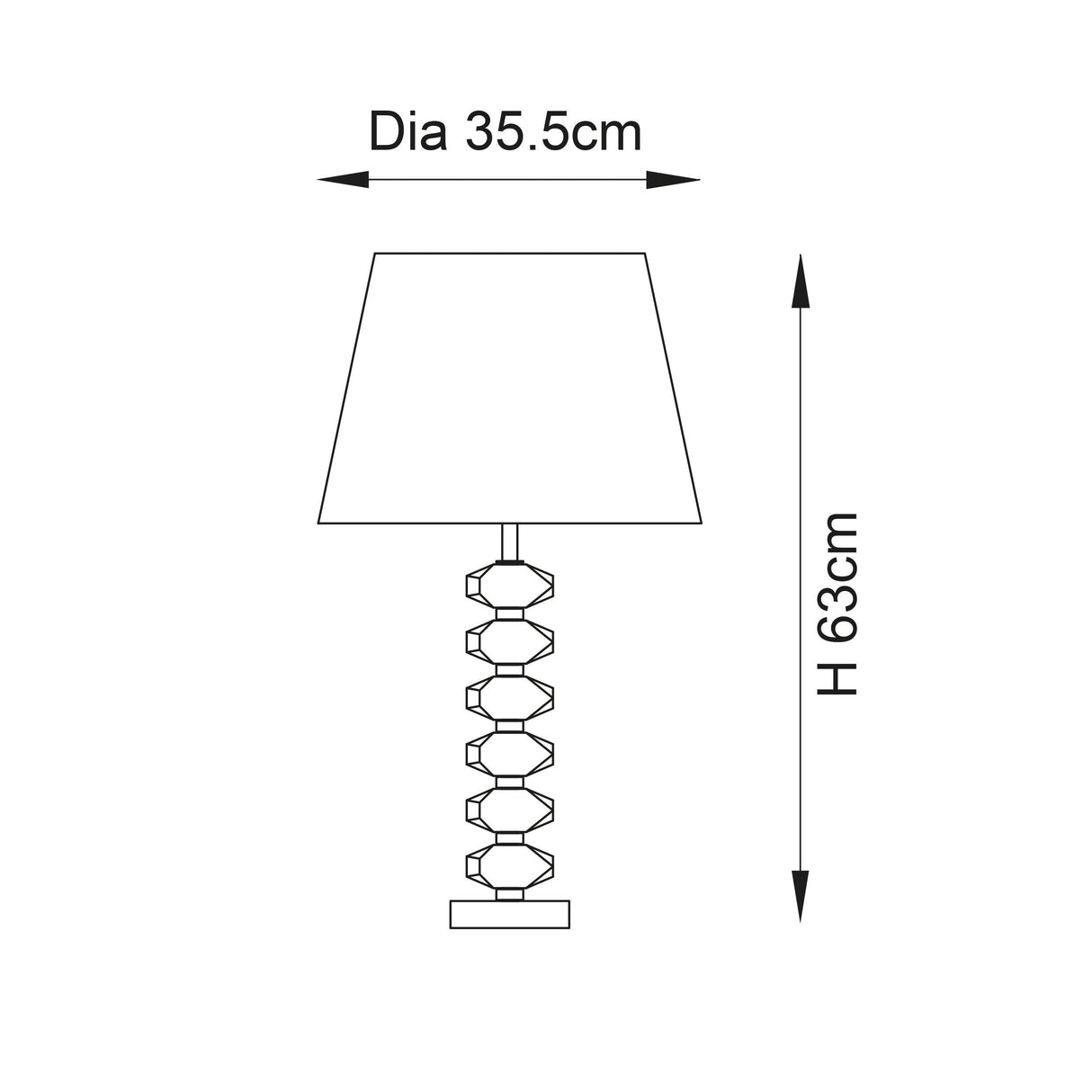 Endon Lighting - 98346 - Endon Lighting 98346 Annabelle & Freya Indoor Table Lamps Frosted crystal & fir silk Non-dimmable