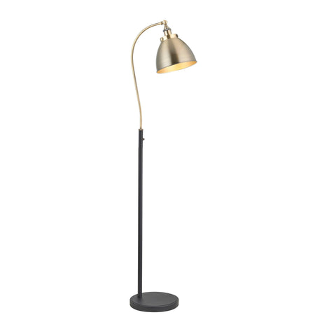 Endon Lighting - 98748 - Endon Lighting 98748 Franklin Indoor Floor Lamps Antique brass plate & matt black paint Non-dimmable