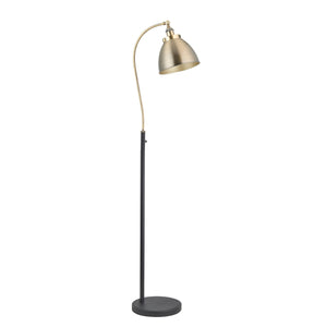 Endon Lighting - 98748 - Endon Lighting 98748 Franklin Indoor Floor Lamps Antique brass plate & matt black paint Non-dimmable