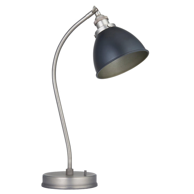 Endon Lighting - 98752 - Endon Lighting 98752 Franklin Indoor Table Lamps Aged pewter plate & matt black paint Non-dimmable