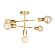 Endon Lighting - 98786 - Endon Lighting 98786 Studio Indoor Semi flush Light Satin brass plate Dimmable