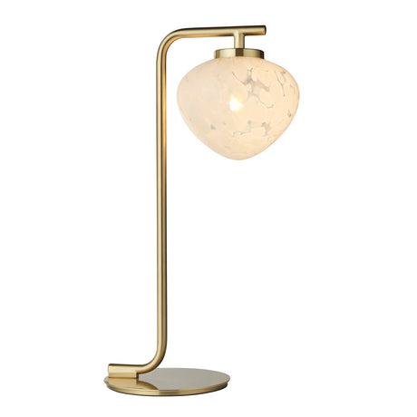 Endon Lighting - 98817 - Endon Lighting 98817 Mali 1lt Table Indoor light fitting Satin brass plate & white confetti glass