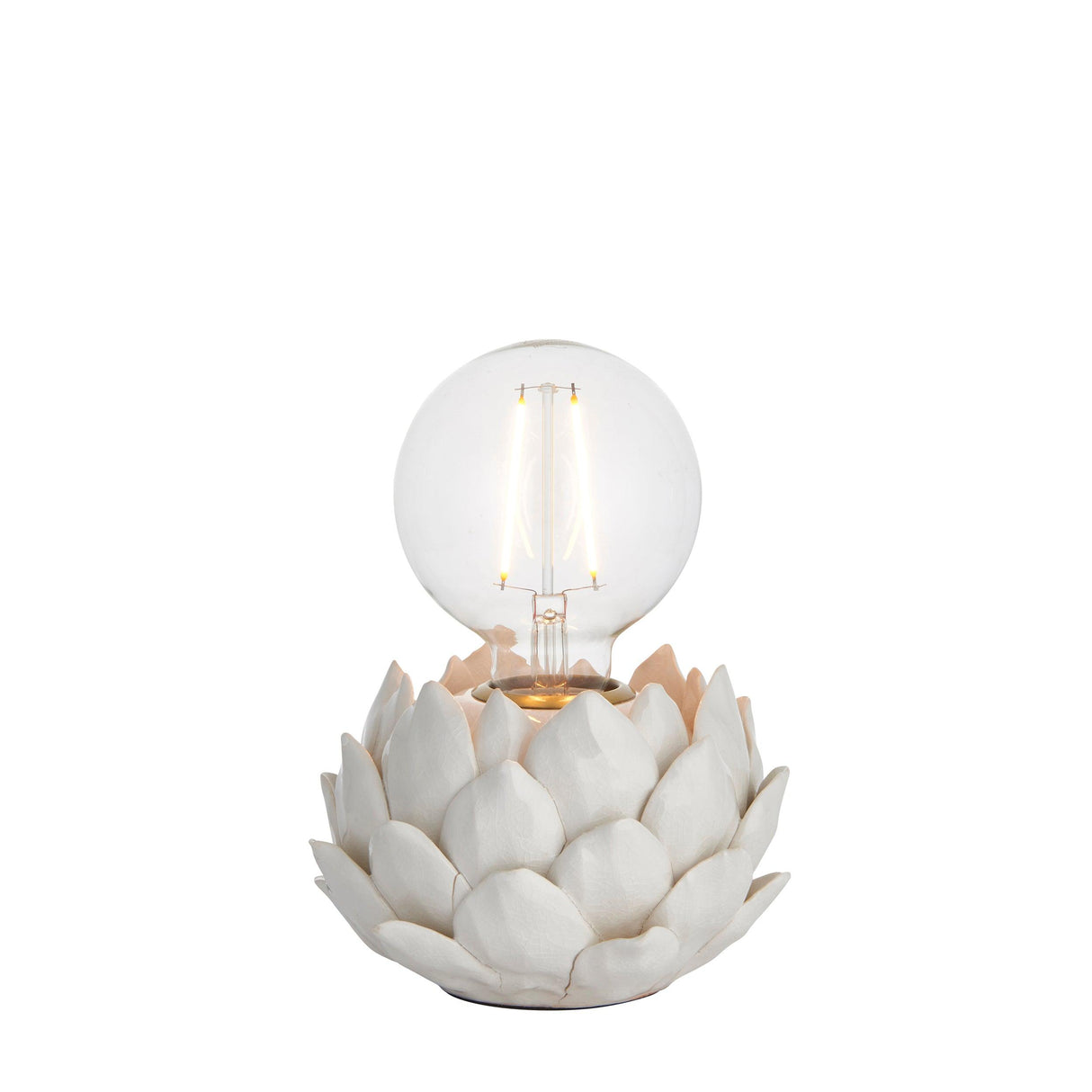 Endon Lighting - 99147 - Endon Lighting 99147 Artichoke Indoor Table Lamps Oatmeal crackle glaze & antique brass plate Non-dimmable