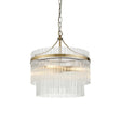 Endon Lighting - 99167 - Endon Lighting 99167 Marietta Indoor Pendant Light Antique brass plate & clear glass Dimmable