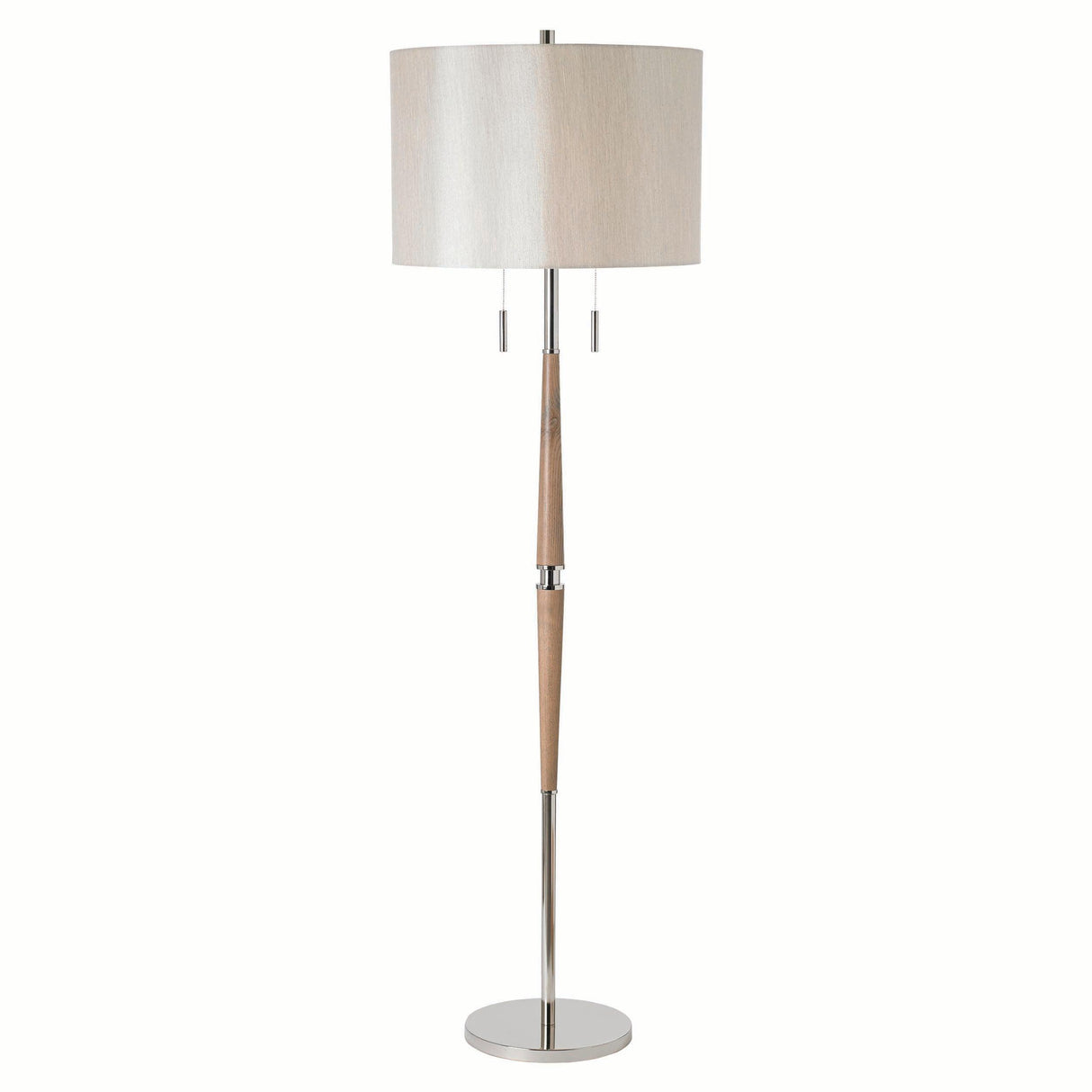 Endon Lighting - ALTESSE-FLNI - Endon Lighting ALTESSE-FLNI Altesse Indoor Floor Lamps Natural wood & oatmeal fabric Non-dimmable