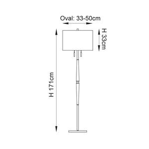 Endon Lighting - ALTESSE-FLNI - Endon Lighting ALTESSE-FLNI Altesse Indoor Floor Lamps Natural wood & oatmeal fabric Non-dimmable