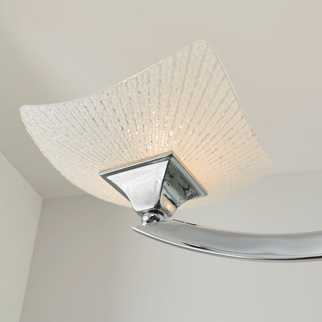 Endon Lighting - AYRES-4CH - Endon Lighting AYRES-4CH Ayres Indoor Semi flush Light Chrome plate & scavo glass Dimmable