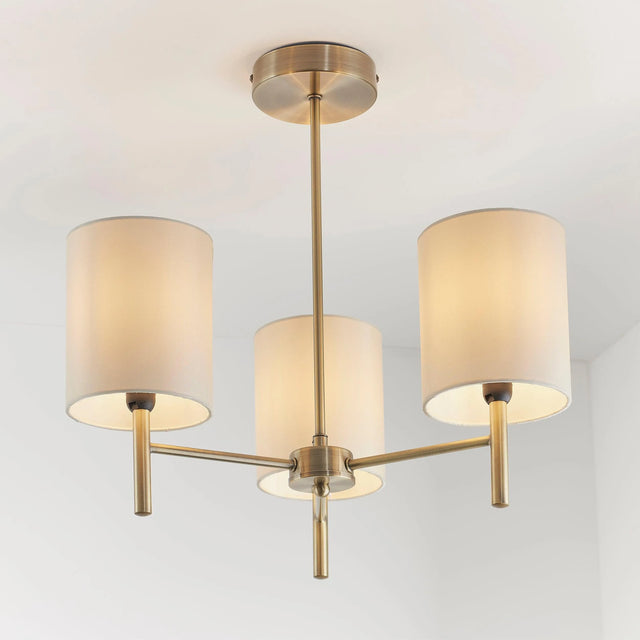 Endon Lighting - BRIO-3AB - Semi flush Light