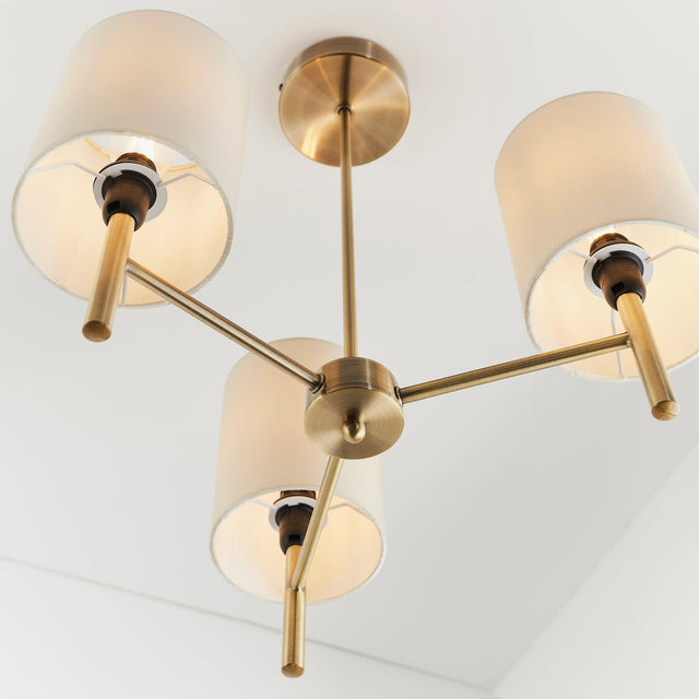 Endon Lighting - BRIO-3AB - Semi flush Light