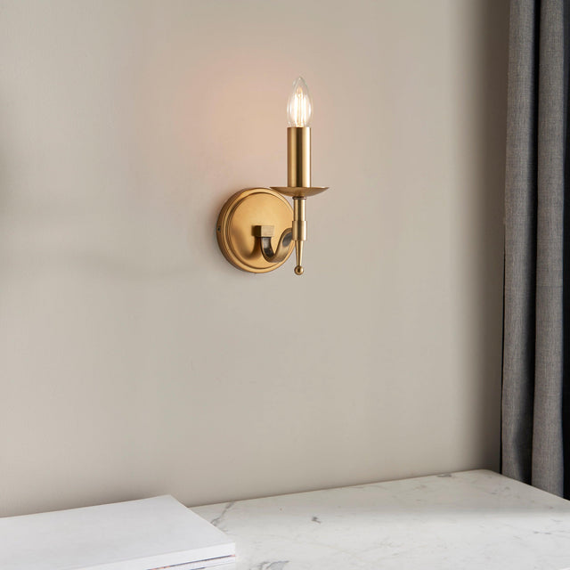 Endon Lighting - CA1W1B - Endon Interiors 1900 Range CA1W1B Indoor Wall Light 6W LED E14 Dimmable