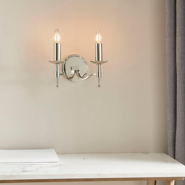 Endon Lighting - CA1W2N - Endon Interiors 1900 Range CA1W2N Indoor Wall Light 2 x 6W LED E14 Dimmable