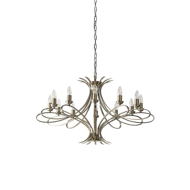 Endon Lighting - CA7P12BB - Endon Interiors 1900 Range CA7P12BB Indoor Pendant Light 12 x 6W LED E14 Dimmable