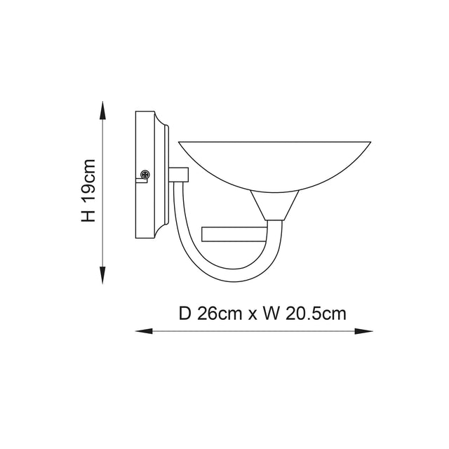 Endon Lighting - CAGNEY-1WBSC - Wall Lights