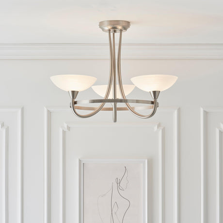 Endon Lighting - CAGNEY-3SC - Semi flush Light