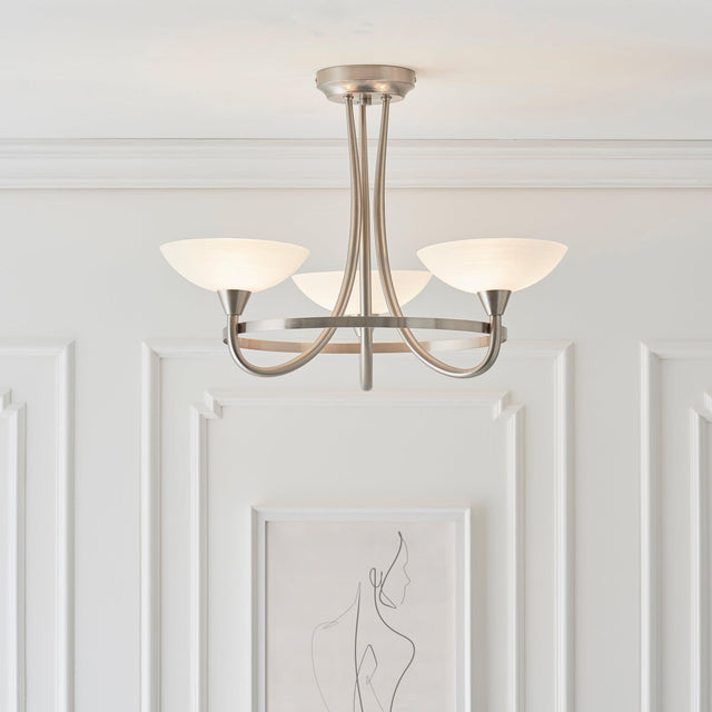 Endon Lighting - CAGNEY-3SC - Semi flush Light