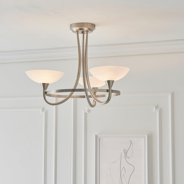 Endon Lighting - CAGNEY-3SC - Semi flush Light