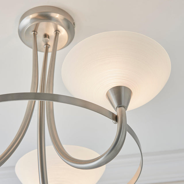 Endon Lighting - CAGNEY-3SC - Semi flush Light