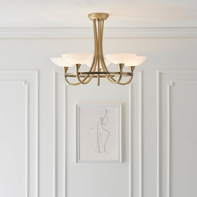 Endon Lighting - CAGNEY-5AB - Semi flush Light