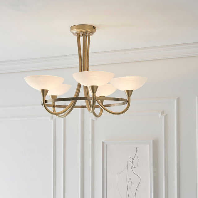 Endon Lighting - CAGNEY-5AB - Semi flush Light