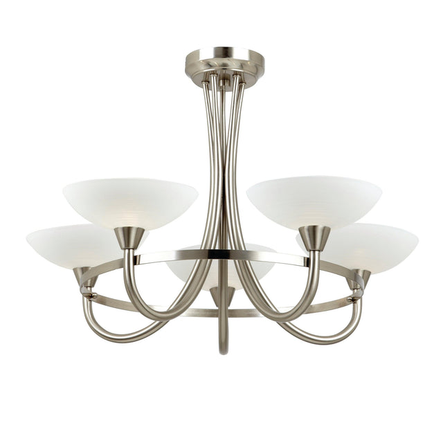 Endon Lighting - CAGNEY-5SC - Semi flush Light