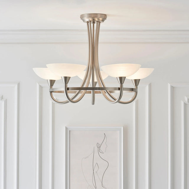 Endon Lighting - CAGNEY-5SC - Semi flush Light