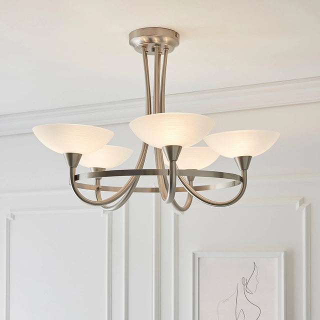 Endon Lighting - CAGNEY-5SC - Semi flush Light