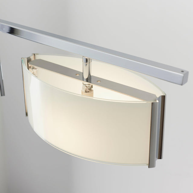 Endon Lighting - CLEF-BAR-3CH - Endon Lighting CLEF-BAR-3CH Clef Indoor Semi flush Light Chrome plate & white glass Dimmable