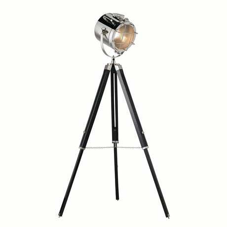 Endon Lighting - EH-NAUTICAL-FL - Endon Lighting EH-NAUTICAL-FL Nautical Indoor Floor Lamps Polished nickel plate & black paint Non-dimmable