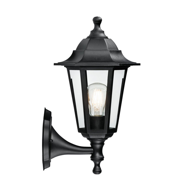 Endon Lighting - EL-40045 - Endon Lighting EL-40045 Bayswater Outdoor Wall Light Black polypropylene & clear glass Dimmable