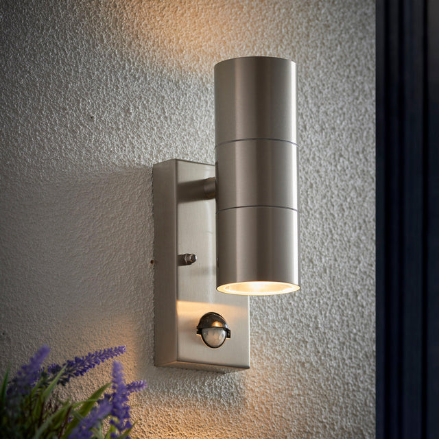 Endon Lighting - EL-40062 - Endon Lighting EL-40062 Canon Outdoor Wall Light Polished stainless steel & clear glass Non-dimmable