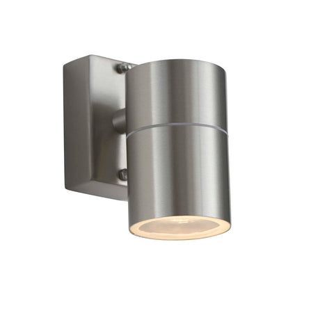Endon Lighting - EL-40094 - Endon Lighting EL-40094 Canon Outdoor Wall Light Polished stainless steel & clear glass Dimmable