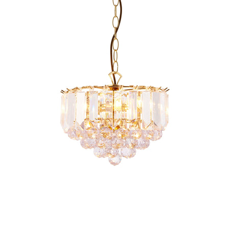 Endon Lighting - FARGO-12BP - Endon Lighting FARGO-12BP Fargo Indoor Pendant Light Brass plate & clear acrylic Dimmable