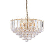 Endon Lighting - FARGO-14BP - Endon Lighting FARGO-14BP Fargo Indoor Pendant Light Brass plate & clear acrylic Dimmable