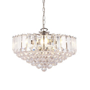 Endon Lighting - FARGO-18CH - Endon Lighting FARGO-18CH Fargo Indoor Pendant Light Chrome plate & clear acrylic Dimmable