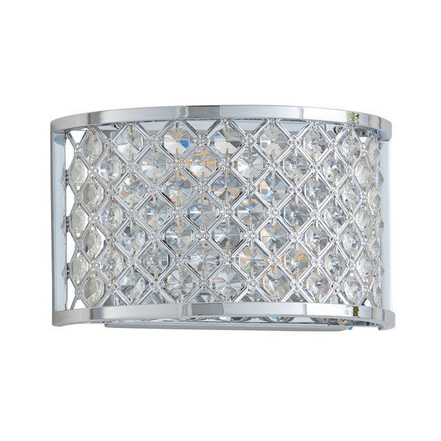 Endon Lighting - HUDSON-2WBCH - Endon Lighting HUDSON-2WBCH Hudson Indoor Wall Light Chrome plate & clear crystal Dimmable