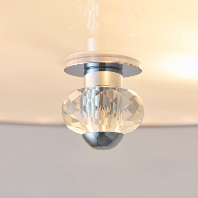 Endon Lighting - HUDSON-3CH - Endon Lighting HUDSON-3CH Hudson Indoor Flush Light Chrome plate & clear crystal Dimmable