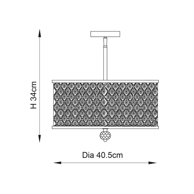 Endon Lighting - HUDSON-3CH - Flush Light