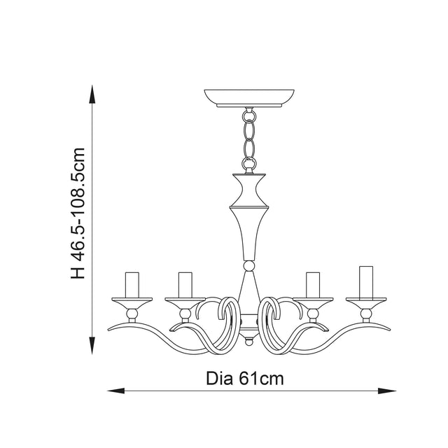 Endon Lighting - KORA-5CH - Pendant Light