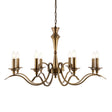 Endon Lighting - KORA-8AB - Endon Lighting KORA-8AB Kora Indoor Pendant Light Antique brass plate Dimmable