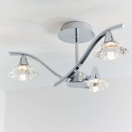 Endon Lighting - LANGELLA-3CH - Semi flush Light