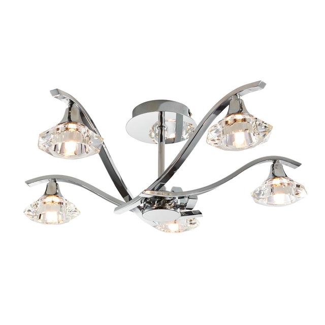 Endon Lighting - LANGELLA-5CH - Semi flush Light