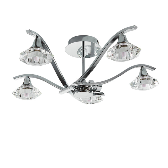 Endon Lighting - LANGELLA-5CH - Semi flush Light