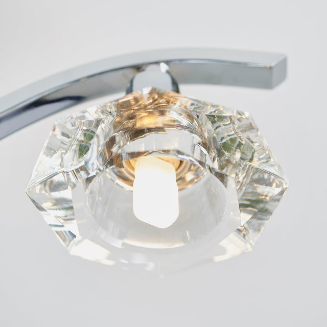 Endon Lighting - LANGELLA-5CH - Endon Lighting LANGELLA-5CH Langella Indoor Semi flush Light Chrome plate & clear crystal Dimmable