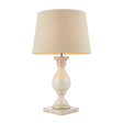 Endon Lighting - MARSHAM-TLIV - Endon Lighting MARSHAM-TLIV Marsham Indoor Table Lamps Ivory painted wood & ivory fabric Non-dimmable