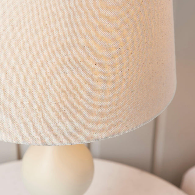 Endon Lighting - MARSHAM-TLIV - Endon Lighting MARSHAM-TLIV Marsham Indoor Table Lamps Ivory painted wood & ivory fabric Non-dimmable