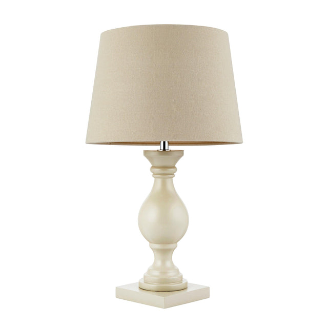 Endon Lighting - MARSHAM-TLIV - Endon Lighting MARSHAM-TLIV Marsham Indoor Table Lamps Ivory painted wood & ivory fabric Non-dimmable