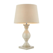 Endon Lighting - MARSHAM-TLTA - Endon Lighting MARSHAM-TLTA Marsham Indoor Table Lamps Taupe painted wood & ivory fabric Non-dimmable