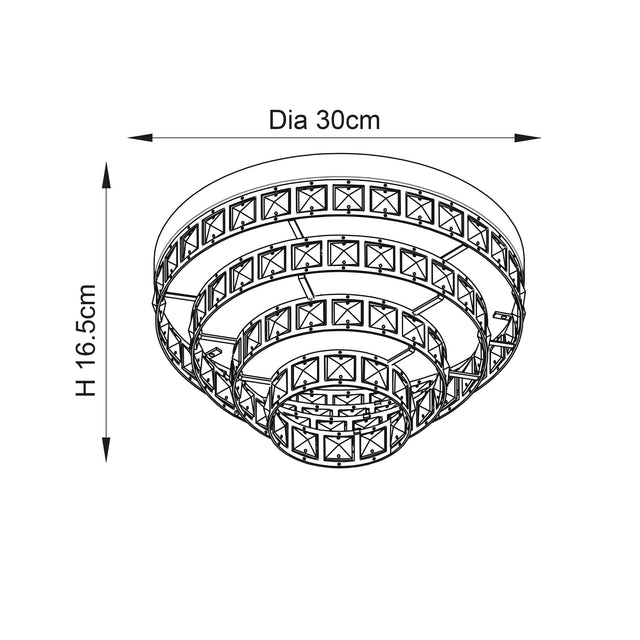 Endon Lighting - MOTOWN-4CH - Flush Light