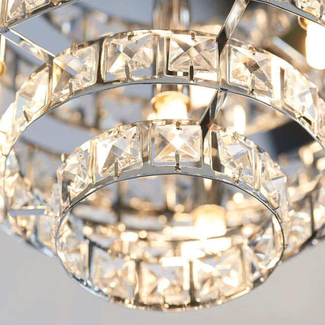 Endon Lighting - MOTOWN-4CH - Endon Lighting MOTOWN-4CH Motown Indoor Flush Light Chrome plate & clear crystal Dimmable