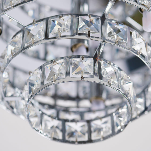 Endon Lighting - MOTOWN-4CH - Endon Lighting MOTOWN-4CH Motown Indoor Flush Light Chrome plate & clear crystal Dimmable